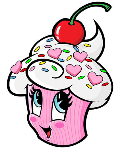 Cupcake illustration logo